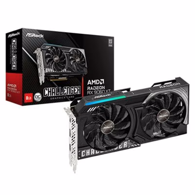 Tarjeta Gráfica AMD Radeon RX 9060 XT AsRock Challenger Dual Fan en Color Gris con 8GB GDDR6 y PCI Express 5.0